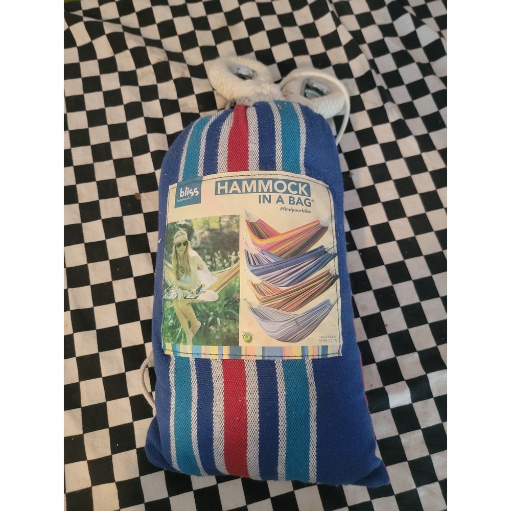 Bliss Hammocks Hammock In A Bag | Blue Stripe | Open Box